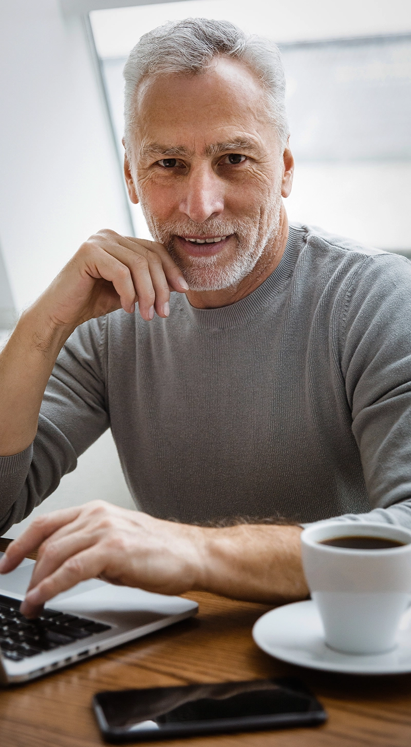 Man on computer